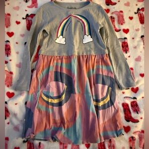Appaman Blue and Pink Raglan Long Sleeve Sundress